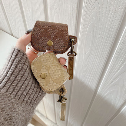 Leather Coach AirPods Pro Case Brown-CC231215 - Iphonecasehouse