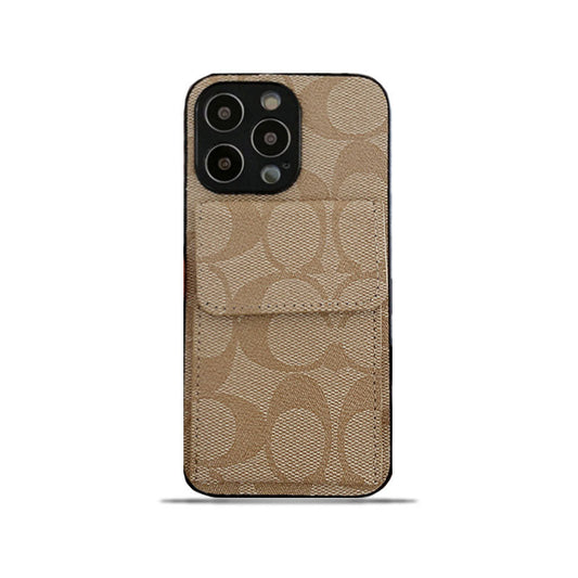 Coach iPhone Case With Wallet Coffee-HP240513 - Iphonecasehouse