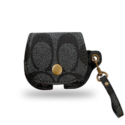Leather Coach AirPods 3rd Generation Case Black-CC231215 - Iphonecasehouse