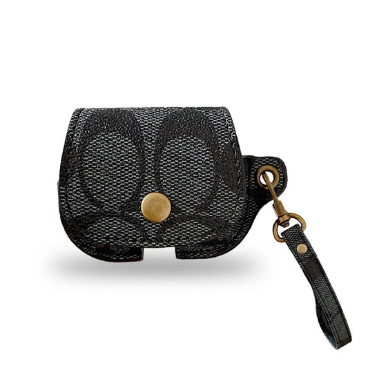 Leather Coach AirPods 3rd Generation Case Black-CC231215 - Iphonecasehouse