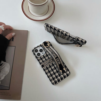 CD Houndstooth Wristband iPhone Case - Iphonecasehouse