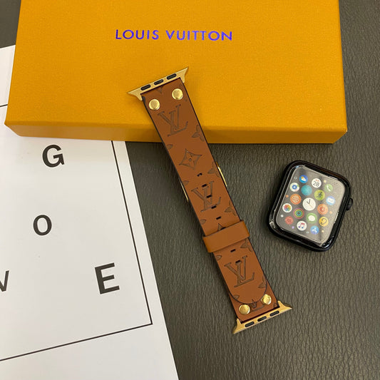 Bracelet de rechange Apple avec décoration en rivets et monogramme en relief WATCH BANDS - Iphonecasehouse