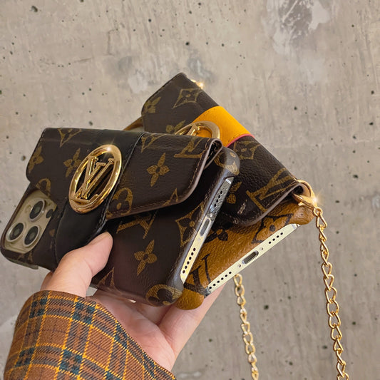 Lou Gold CrossBody Card Holder iPhone Case - Iphonecasehouse