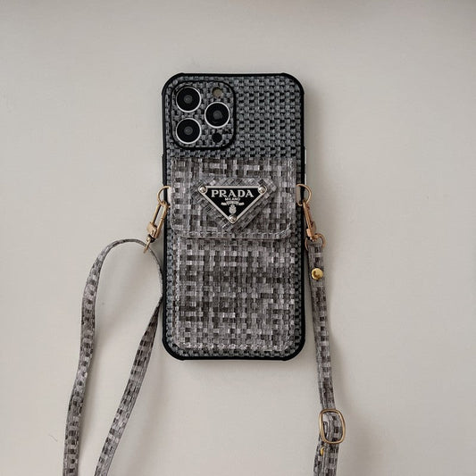 Pra Weave Card Bag Crossbody iPhone Case - Iphonecasehouse