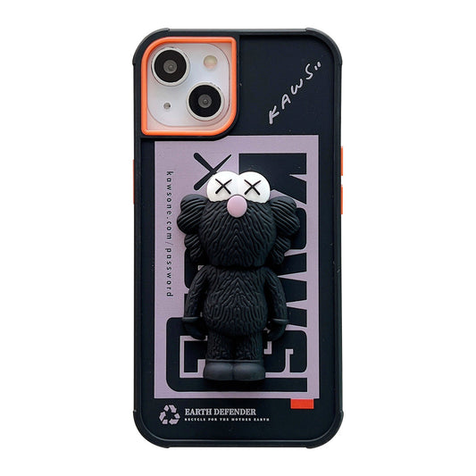 Standing Doll x Matte Black iPhone Case - Iphonecasehouse