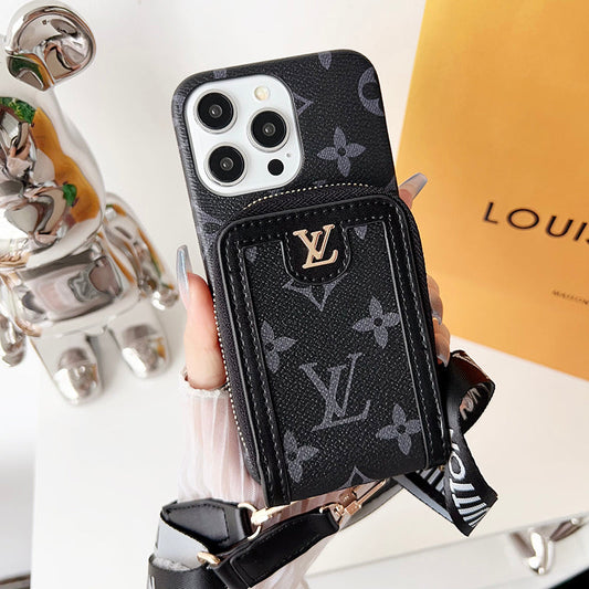 Lou GG Card Holder Chain iPhone Case - Iphonecasehouse