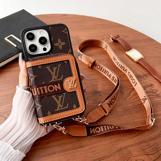 Lou GG Card Holder Chain iPhone Case - Iphonecasehouse