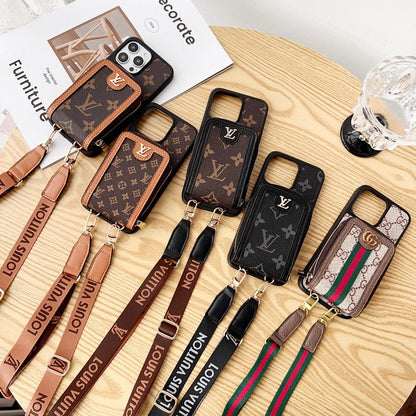 Lou GG Card Holder Chain iPhone Case - Iphonecasehouse