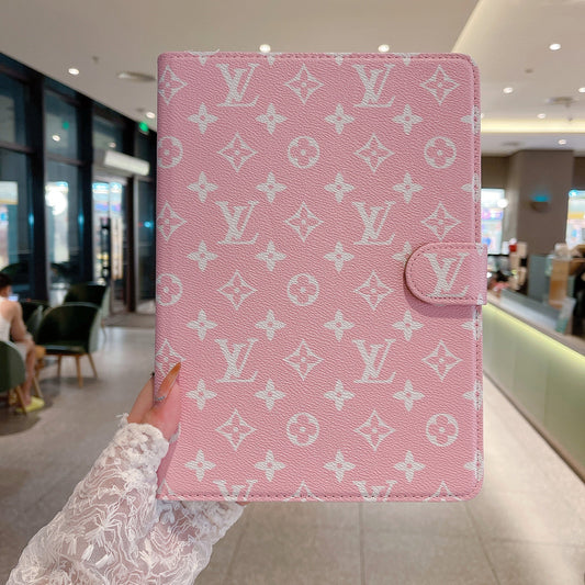 Elegant Monogram Canvas Flip Cover Apple iPad Protective Leather Case - Iphonecasehouse