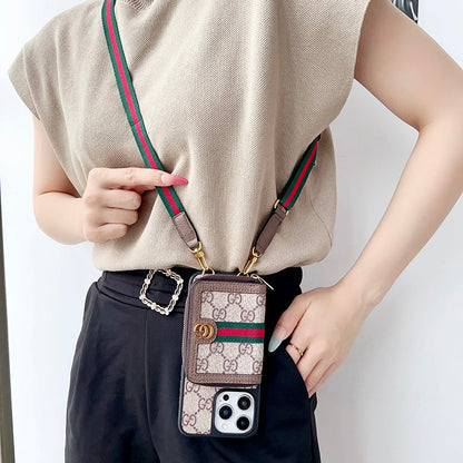Lou GG Card Holder Chain iPhone Case - Iphonecasehouse