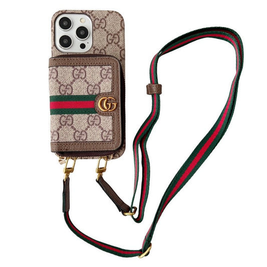 Lou GG Card Holder Chain iPhone Case - Iphonecasehouse