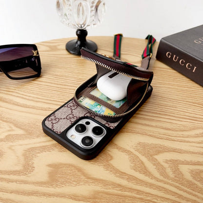 Lou GG Card Holder Chain iPhone Case - Iphonecasehouse