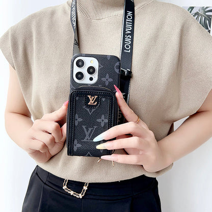 Lou GG Card Holder Chain iPhone Case - Iphonecasehouse