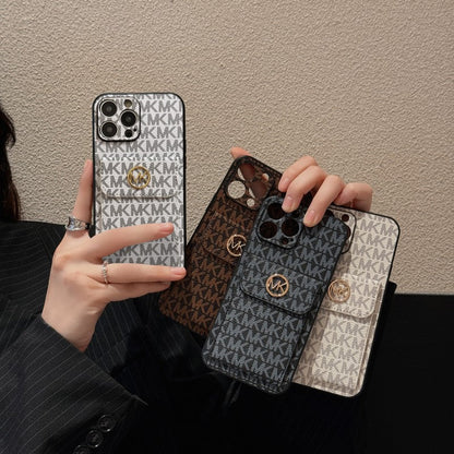 MK Card Bag Gold iPhone Case - Iphonecasehouse