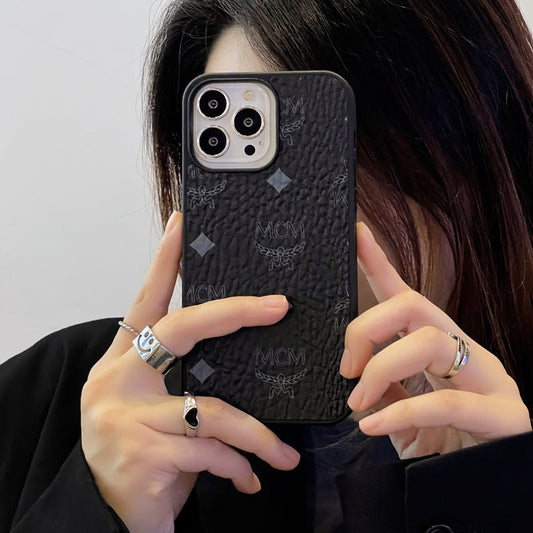 MCM iPhone Case Black-MCK240603 - Iphonecasehouse
