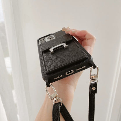 H Card Bag Leather Crossbody iPhone Case - Iphonecasehouse