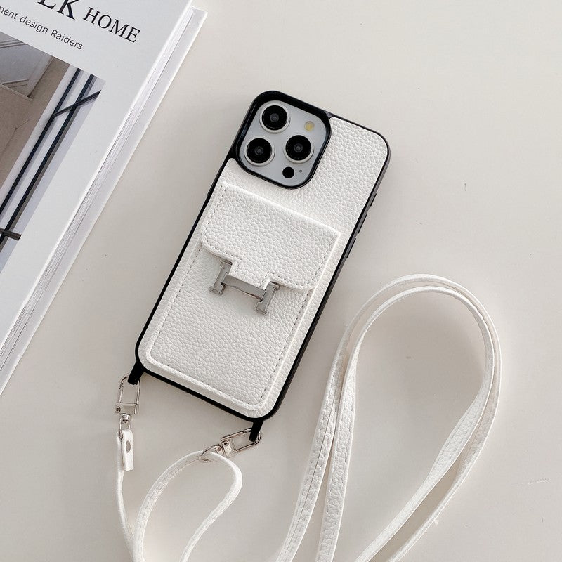 H Card Bag Leather Crossbody iPhone Case - Iphonecasehouse