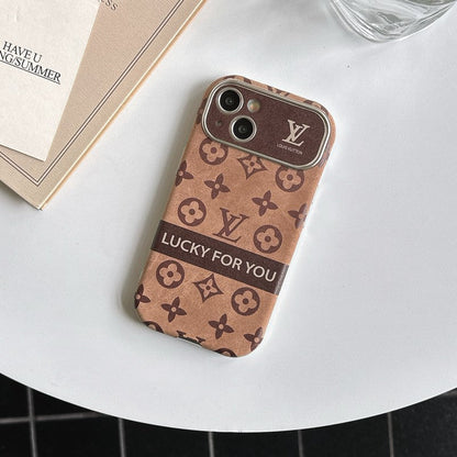 Lou Brown & Black Classic Leather iPhone Case - Iphonecasehouse