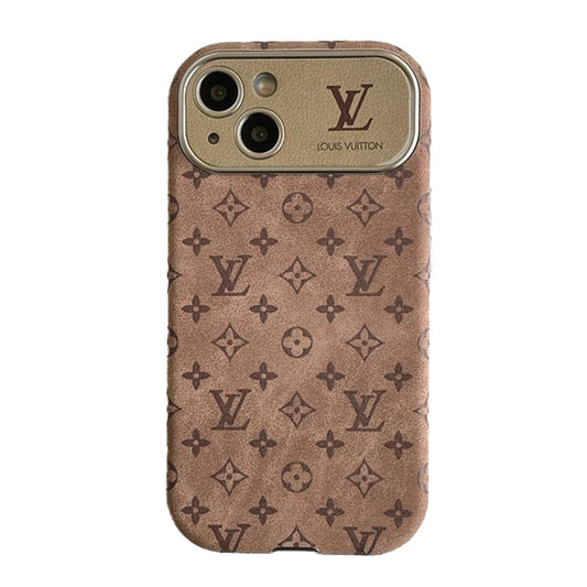 Lou Brown & Black Classic Leather iPhone Case - Iphonecasehouse