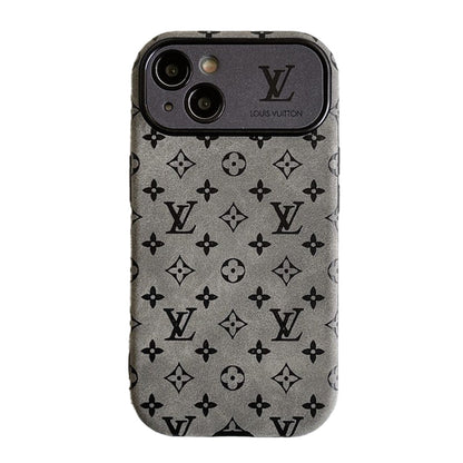 Lou Brown & Black Classic Leather iPhone Case - Iphonecasehouse