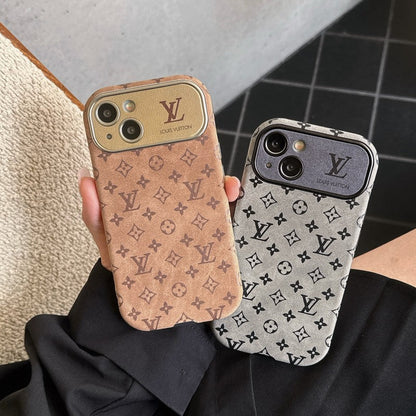 Lou Brown & Black Classic Leather iPhone Case - Iphonecasehouse