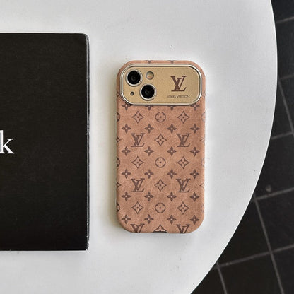 Lou Brown & Black Classic Leather iPhone Case - Iphonecasehouse