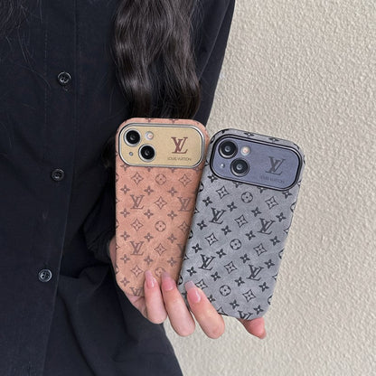 Lou Brown & Black Classic Leather iPhone Case - Iphonecasehouse