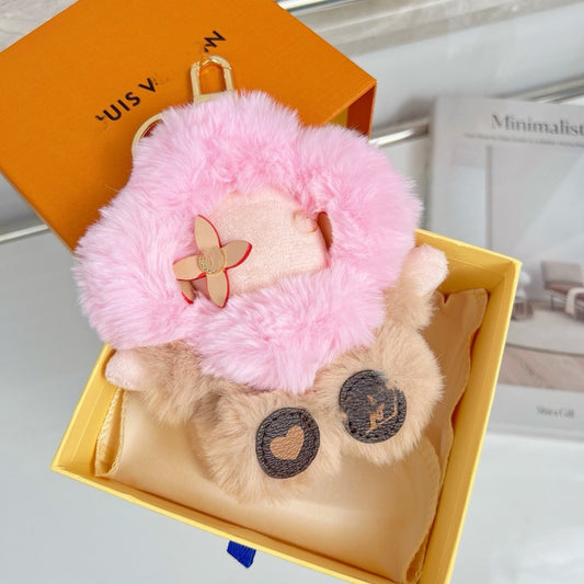 Fluffy Cute Sunflower Plush Keychain - Iphonecasehouse
