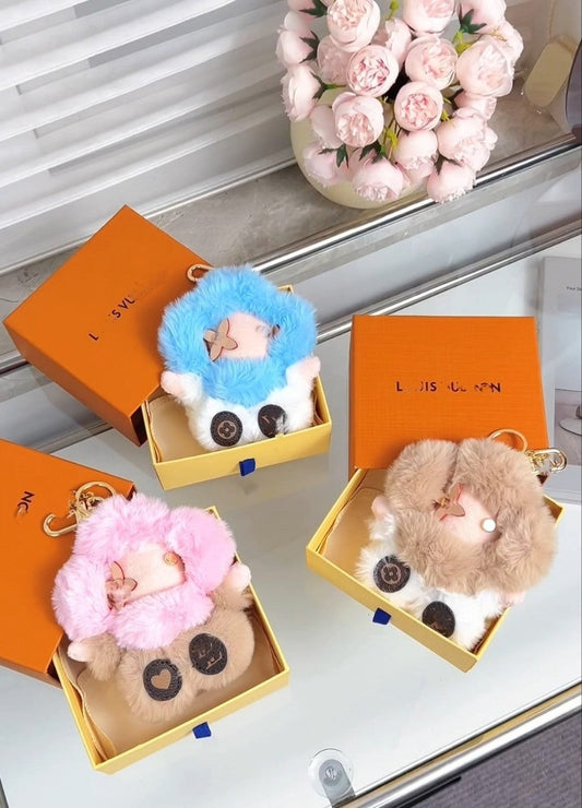 Fluffy Cute Sunflower Plush Keychain - Iphonecasehouse