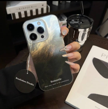 Glacier Blur Shell iPhone Case – INS Style Iridescent Design - Iphonecasehouse