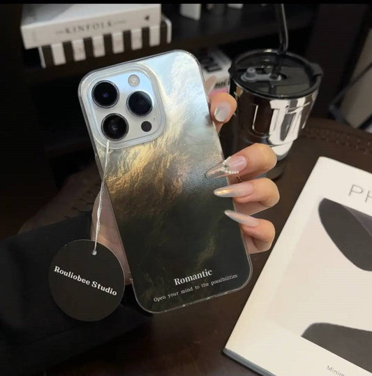 Glacier Blur Shell iPhone Case – INS Style Iridescent Design - Iphonecasehouse