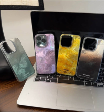Glacier Blur Shell iPhone Case – INS Style Iridescent Design - Iphonecasehouse