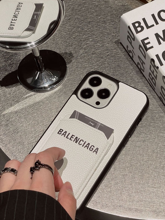 BB Card Holder Leather iPhone Case - Iphonecasehouse