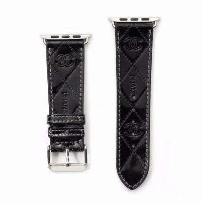 GLOSSY LEATHER APPLE WATCH BAND - Iphonecasehouse