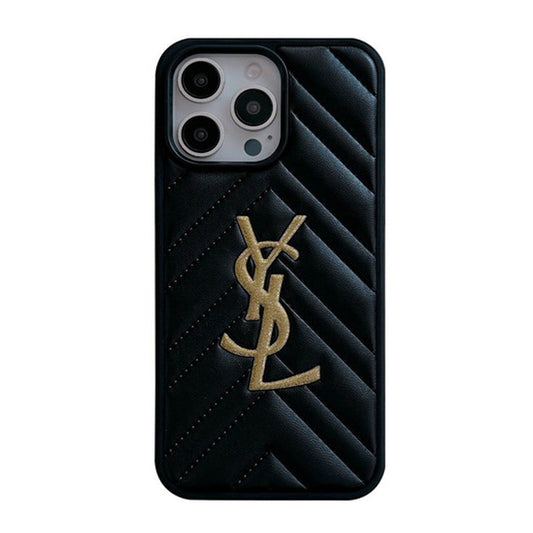 Saint Black & White Leather iPhone Case - Iphonecasehouse