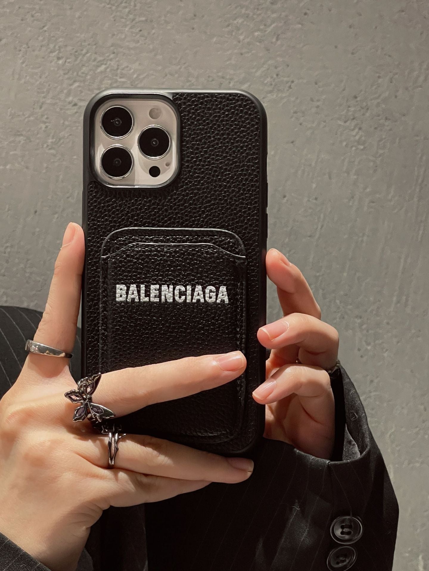 BB Card Holder Leather iPhone Case - Iphonecasehouse