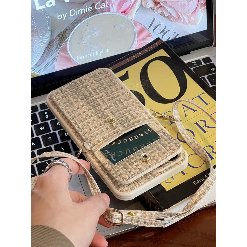 Pra Weave Card Bag Crossbody iPhone Case - Iphonecasehouse