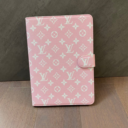 Elegant Monogram Canvas Flip Cover Apple iPad Protective Leather Case - Iphonecasehouse