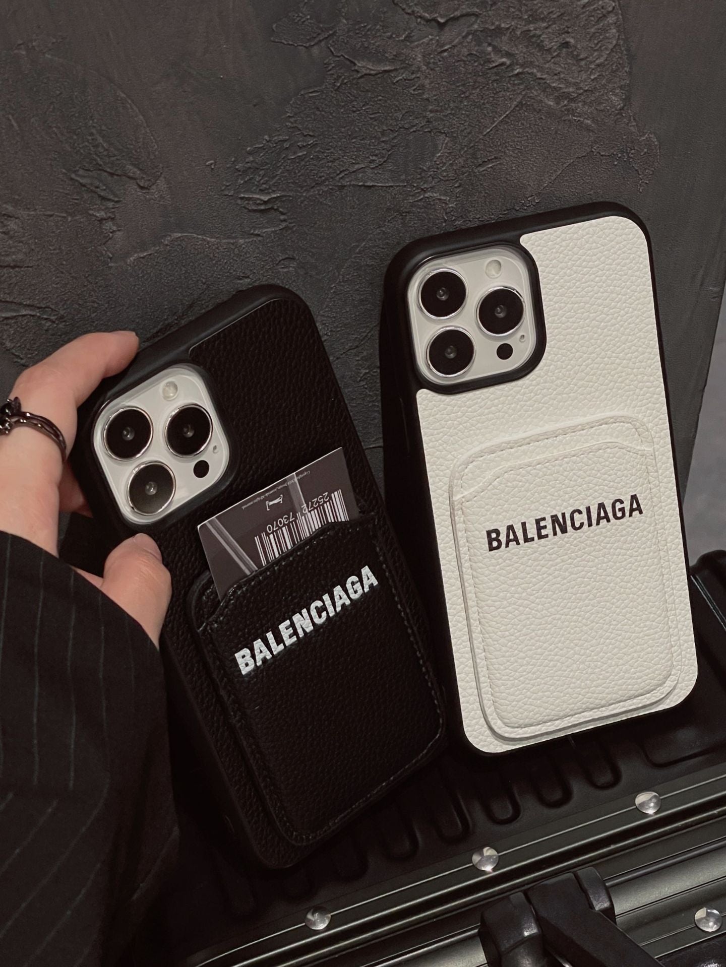 BB Card Holder Leather iPhone Case - Iphonecasehouse