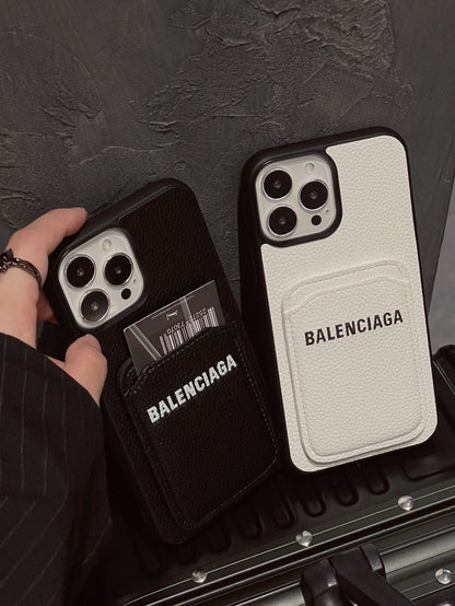 BB Card Holder Leather iPhone Case - Iphonecasehouse