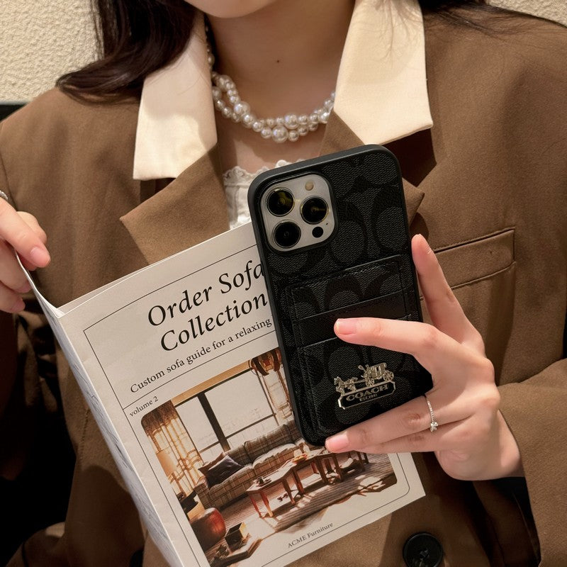 Coa Card Bag Leather iPhone Case - Iphonecasehouse