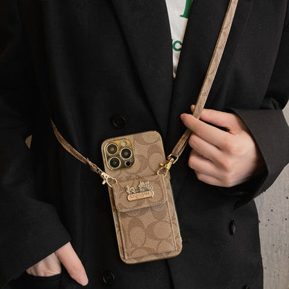 Coa Card Bag Leather Chain iPhone Case - Iphonecasehouse