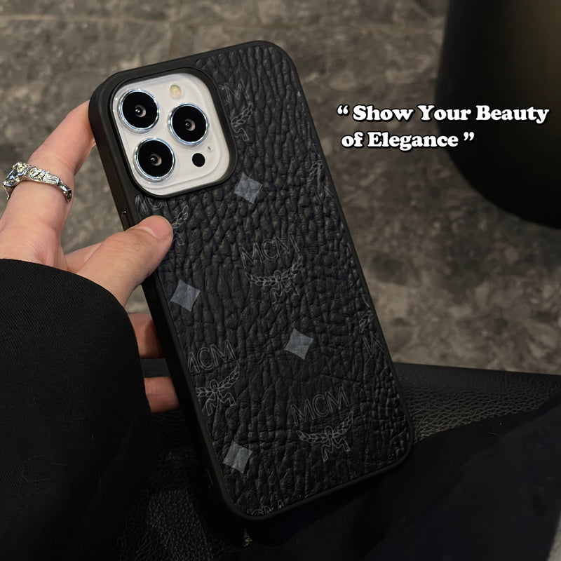 MCM iPhone Case Black-MCK240603 - Iphonecasehouse