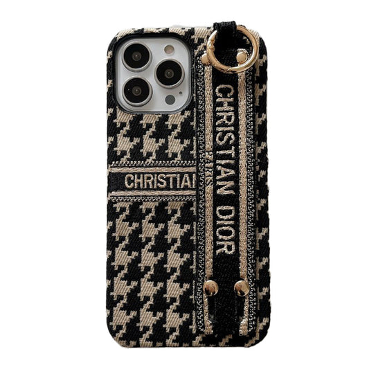 CD Houndstooth Wristband iPhone Case - Iphonecasehouse