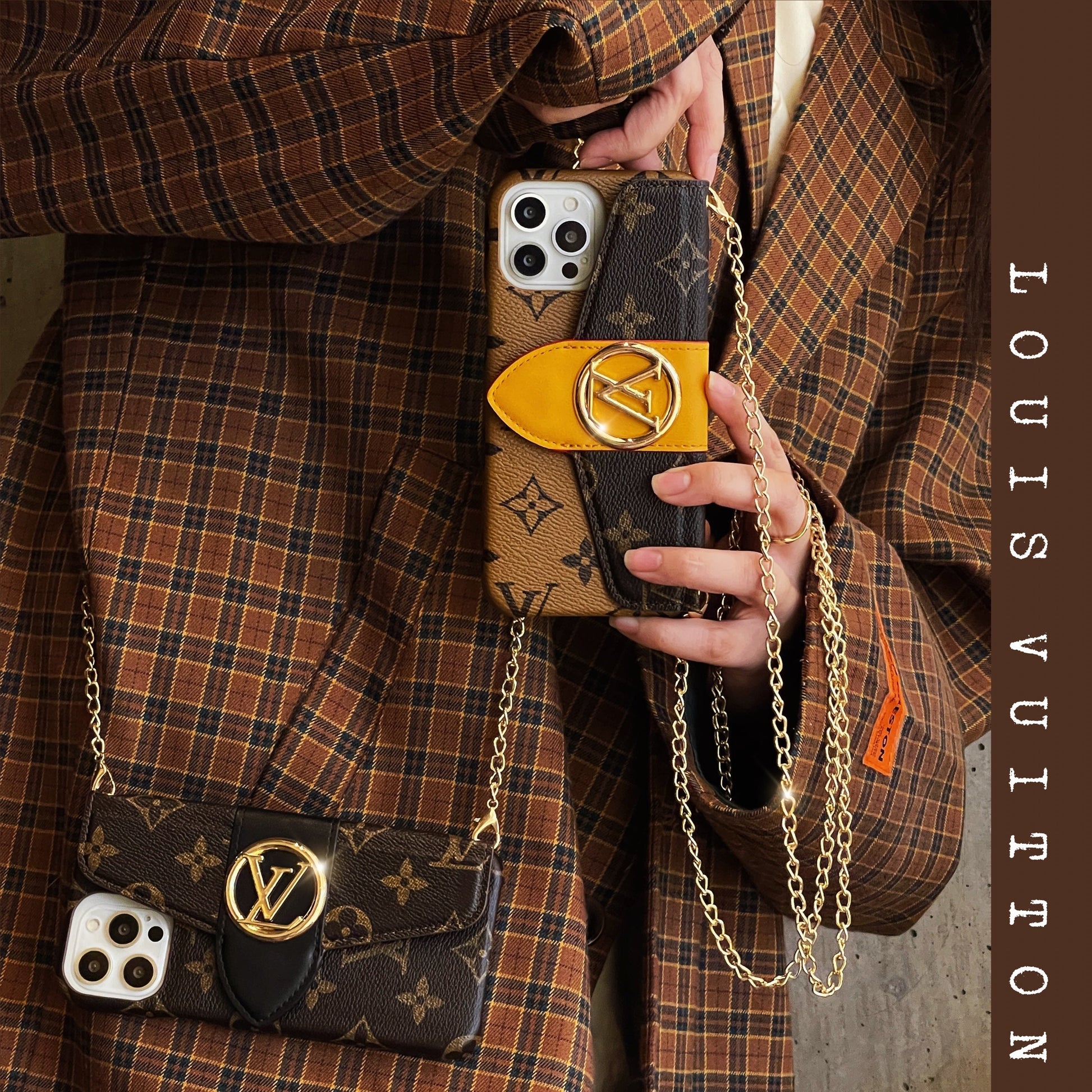 Lou Gold CrossBody Card Holder iPhone Case - Iphonecasehouse