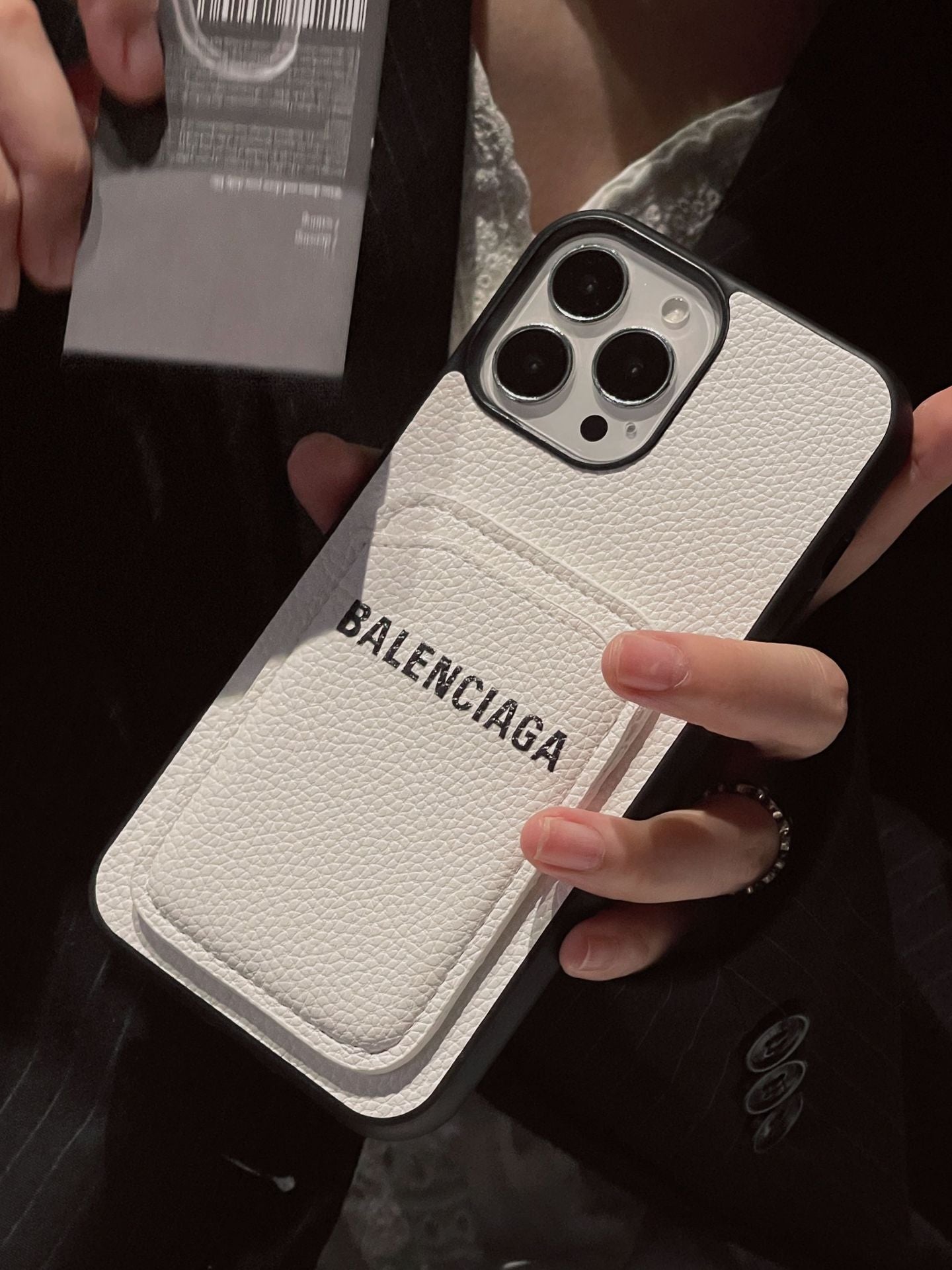 BB Card Holder Leather iPhone Case - Iphonecasehouse