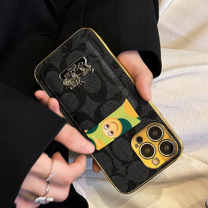Coa Card Bag Leather iPhone Case - Iphonecasehouse