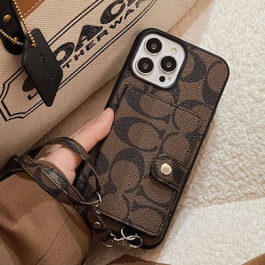 Coa Card Bag Leather Chain iPhone Case - Iphonecasehouse