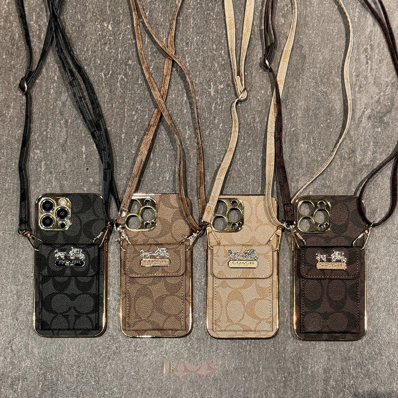 Coa Card Bag Leather Chain iPhone Case - Iphonecasehouse