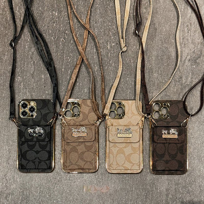 Coa Card Bag Leather Chain iPhone Case - Iphonecasehouse